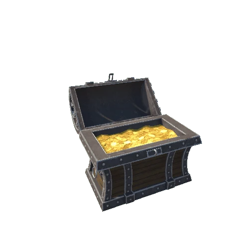 opened chest with gold